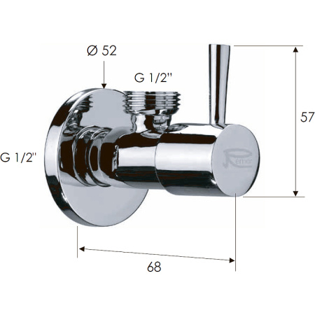 запорный вентиль remer 128l1212 хром