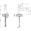 смеситель gessi via manzoni 38605#299 для раковины, с изливом 128 мм, без донного клапана, цвет черный xl