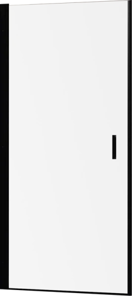 душевая дверь в нишу rgw leipzig le-003-b 600х1950 профиль черный, стекло прозрачное