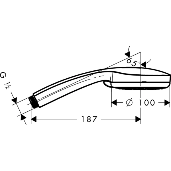 ручной душ hansgrohe croma 100 multi, ½’ 28536000