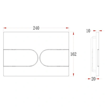кнопка смыва для инсталляции veconi flush v6 для унитаза, пластик, цвет белый глянец