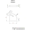 душевой поддон 80×80 см radaway siros a compact sba8817-2