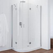 Душевой уголок Vegas Glass AFS-F 100*90 08 01 профиль глянцевый хром, стекло прозрачное