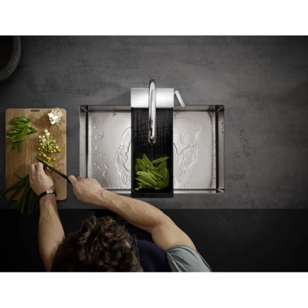 смеситель для кухни hansgrohe aquno select m81 73831800, сталь