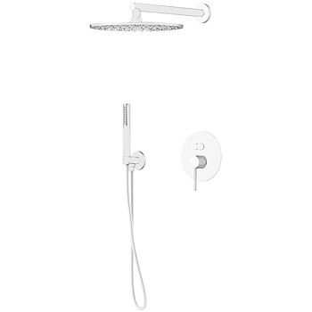 Душевой комплект Gattoni Circle Two 9190/PDBO без излива, белый матовый