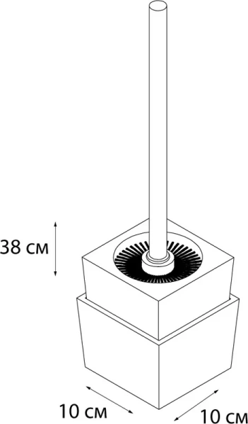Ёршик для унитаза Fixsen Wood FX-110-5 белый