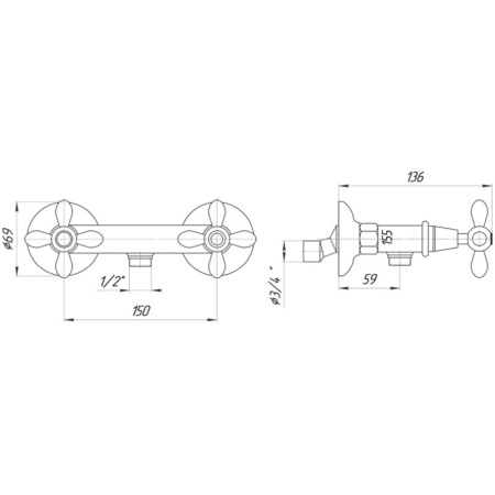 смеситель для душа migliore princeton plus ml.prp-8046.do