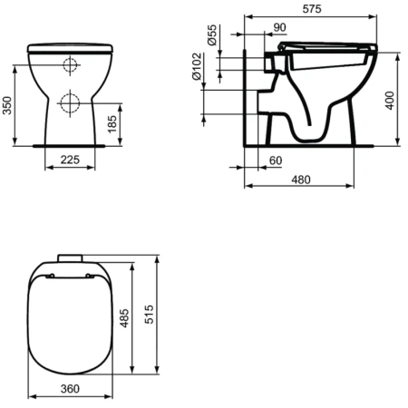 унитаз компакт ideal standard tempo t328601