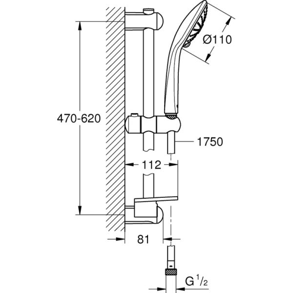 душевой гарнитур grohe euphoria 27243001