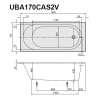 акриловая ванна villeroy & boch o.novo uba170cas2v-01 solo 170х75 см