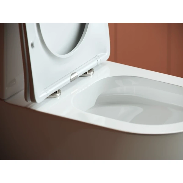чаша напольного унитаза ceramicanova highlight cn1802-b безободковый, с сиденьем микролифт, белая