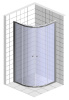 душевой уголок timo tl 100x100 tl-1101f профиль хром стекло матовое