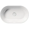 раковина gsi kube x 945811 накладная, 60x37 см, bianco lucido (белый глянец)