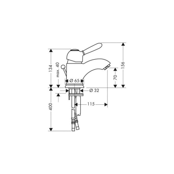 смеситель для раковины axor carlton 17010000