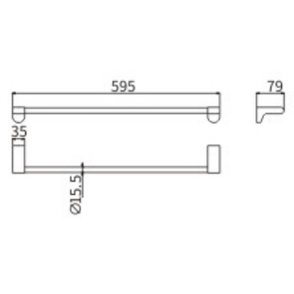 Полотенцедержатель CeramaLux Neo 51008 Хром