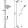 душевой гарнитур dorff logic d0103000ss нержавеющая сталь