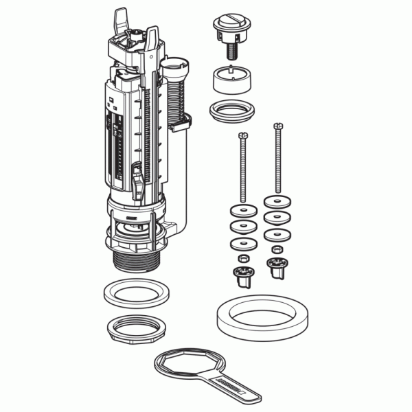 сливная арматура geberit typ 290 282.300.21.2 хром глянцевый