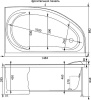 акриловая ванна aquanet maldiva 150x90 r 00204002