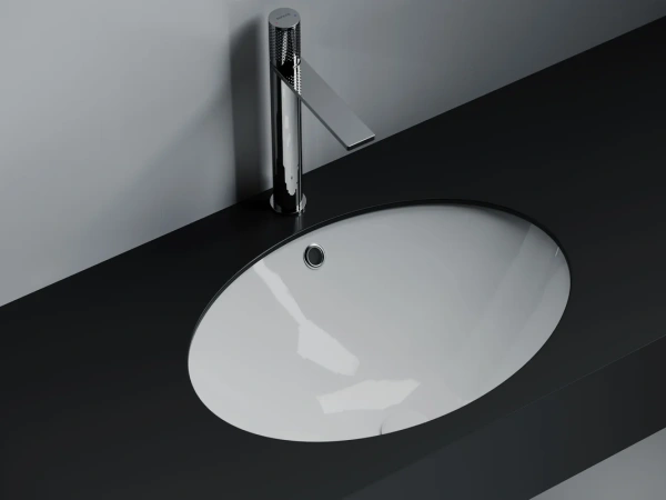 раковина встраиваемая снизу ceramicanova era овальная 615x435x220 мм с переливом цвет белый cn6081