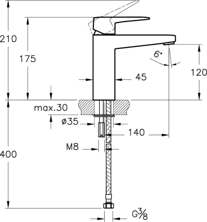 смеситель для раковины vitra root square a4273136exp черный