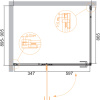 душевой уголок 98x90 cezares bellagio-ah-1-100/90-c-boro прозрачное