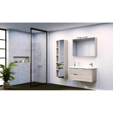 тумба с раковиной дуб верона 100 см roca etna 857302445 + 327009000