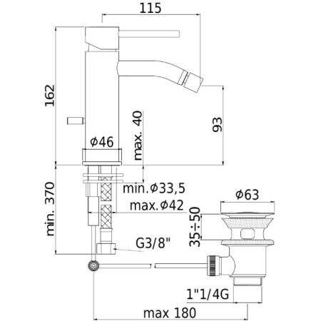 смеситель для биде paffoni light lig135st