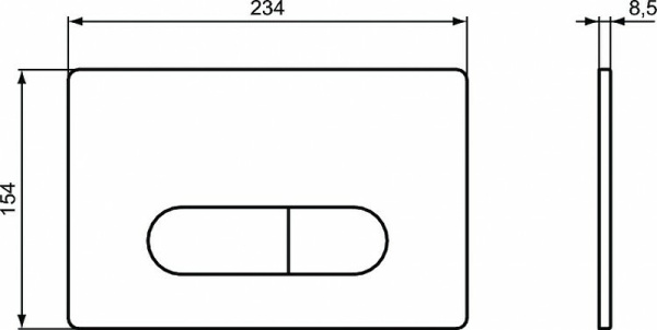 кнопка для инсталляции ideal standard oleas™ p1 r0116jg