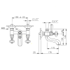 смеситель для ванны с душем nicolazzi teide four 1900bz45 бронза