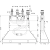 скрытая часть смесителя для ванны на 4 отверстия axor 15480180