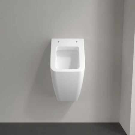 писсуар villeroy & boch venticello с сифоном 5504r1rw с покрытием ceramicplus, цвет камень белый (stone white)