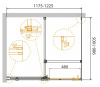 душевой уголок 122,5x100,5 cezares stream-ah-1-120/100-c-cr прозрачное