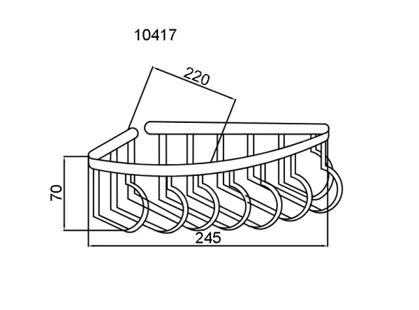 Угловая полка Boheme Imperiale 10417 Золото