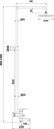 душевая стойка timo beverly sx-1060/00 3011