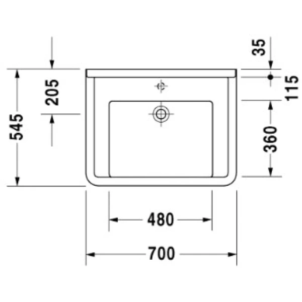 раковина полувстраиваемая duravit starck 3 0312700000