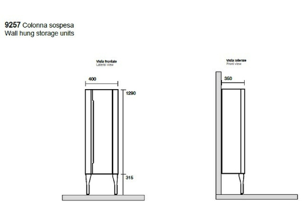 шкаф пенал kerasan waldorf 925746dx noce