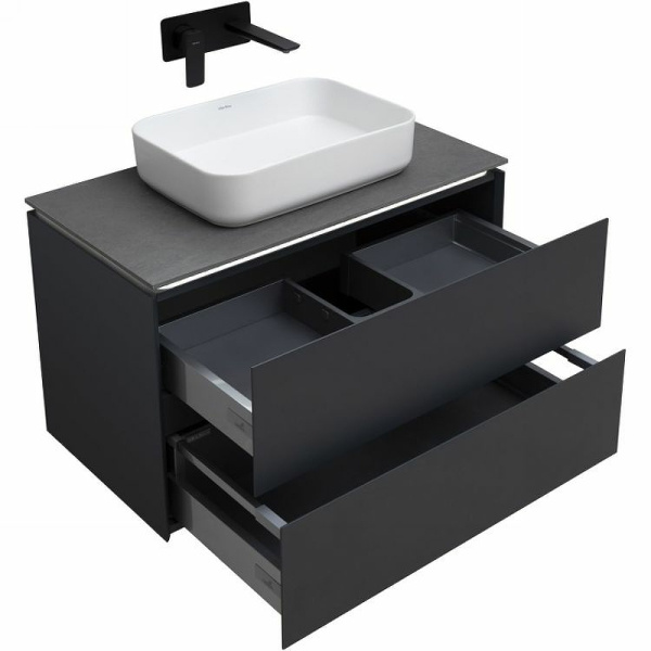 тумба под раковину allen brau infinity 85 1.21001.am подвесная антрацит матовый