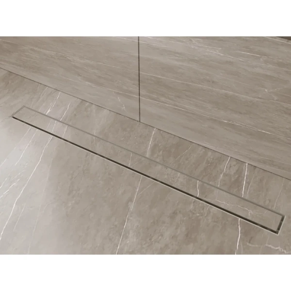 душевой трап (лоток) plumberia selection modular psm120mt 120 см, с решеткой, 2 в 1 под плитку, нержавеющая сталь
