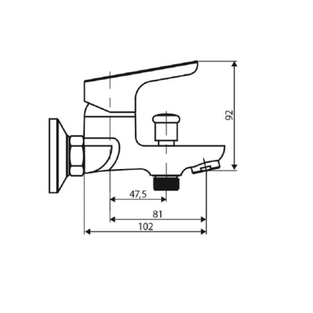 смеситель для ванны dorff norma d0101030