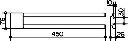 полотенцедержатель двойной keuco edition 400 45 см 11518 010000 цвет хром
