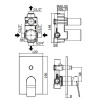 смеситель для ванны paffoni tilt ti015bo/m