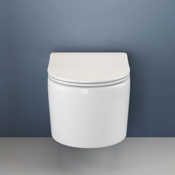 унитаз ceramicanova moments cn3003 подвесной, с сиденьем микролифт, белая