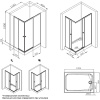 душевой уголок am.pm x-joy 120х90 w94g-403-12090-bт профиль черный матовый стекло прозрачное