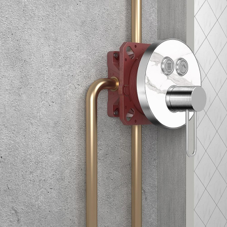 душевая система aquame aqm8407mb с термостатом цвет черный матовый