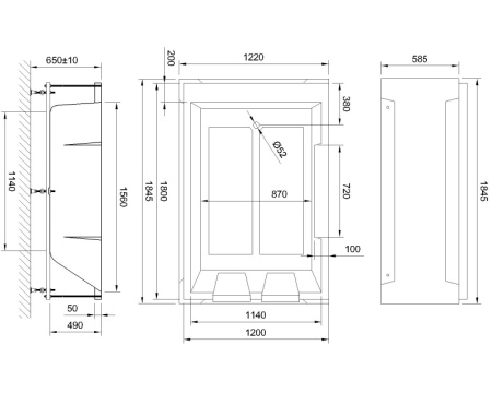 акриловая ванна royal bath triumph de luxe 180х120 rb665100dl с гидромассажем