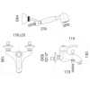 смеситель для ванны webert aurora au850101065(153) цвет бронза