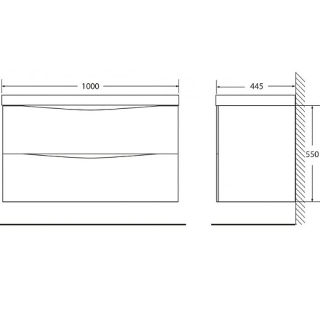 тумба под раковину belbagno marino 100 marino-1000-2c-so-wo-p подвесная rovere bianco