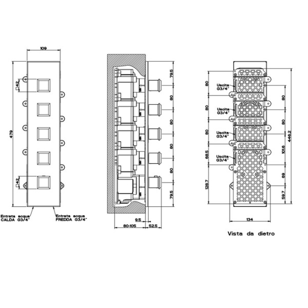 смеситель для душа gessi eleganza 46208#706