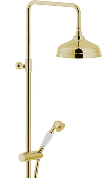 душевая стойка nobili grazia grc0030/50gdp с термостатом, royal gold