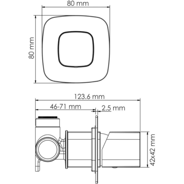 смеситель для душа, wasserkraft nuthe 9151